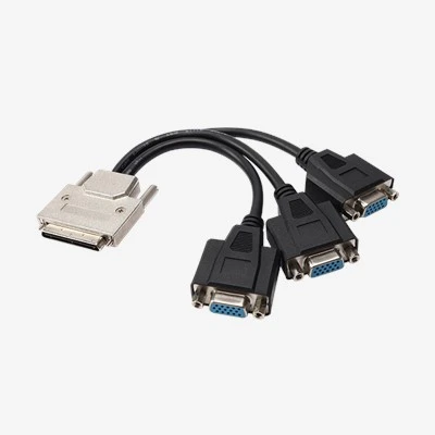 OEM VHDCI68 SCSI68 مرد سے 3/4 VGA خواتین اسپلٹر کیبل